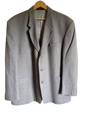 Gianfranco Ruffini Italy Gray 100% 48R Cashmere Blazer Jacket